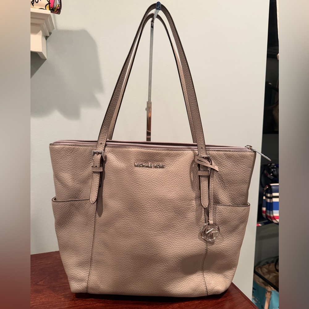 Michael Kors Light Gray Leather Tote